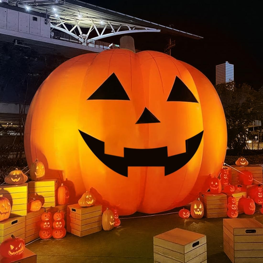 Halloween Pumpkin Decor Led - Dev 10 Fitlik Şişme Cadılar Bayramı