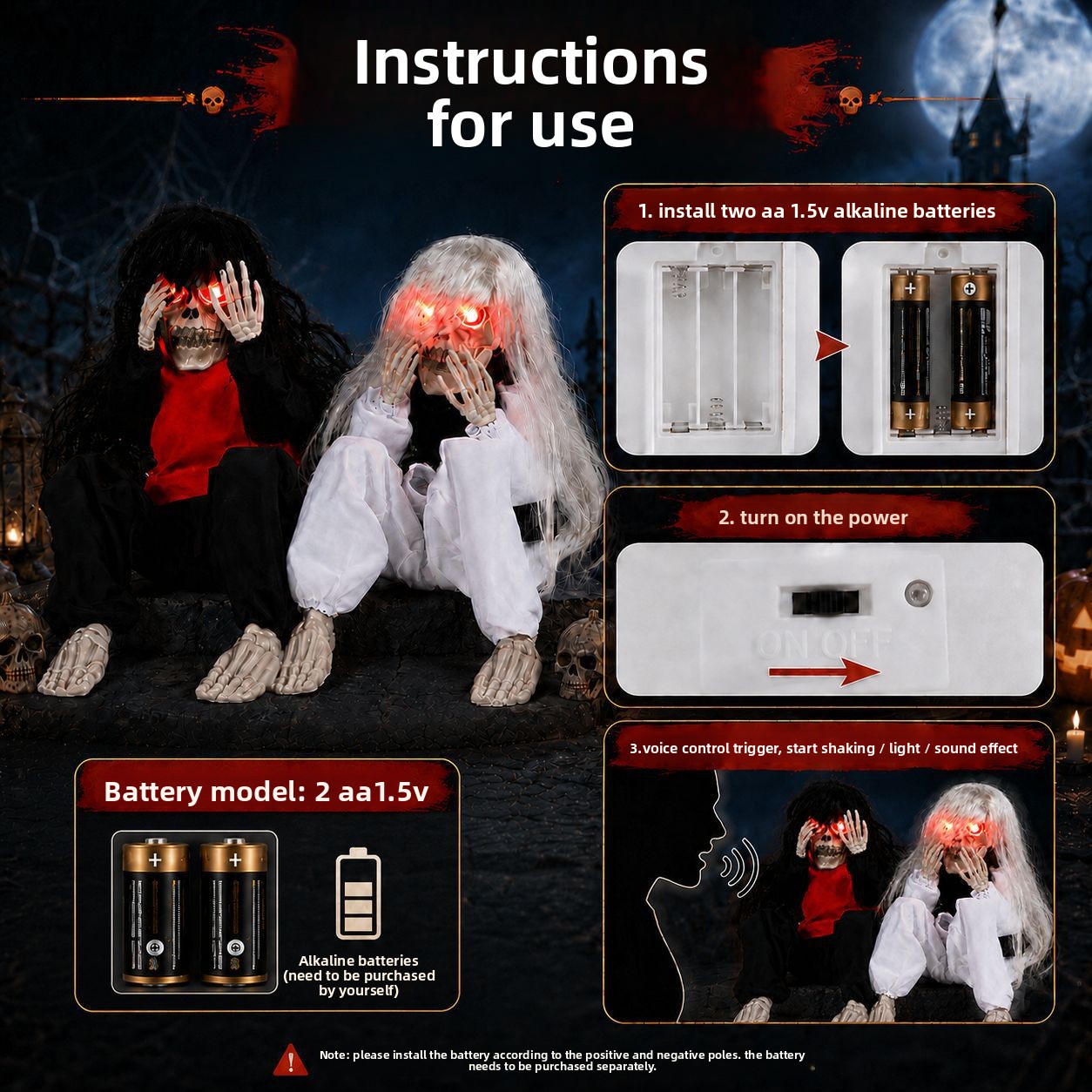 Cadılar Bayramı Temalı, Dış Me - Halloween Skeleton Decoration incelemesi ve fiyatı